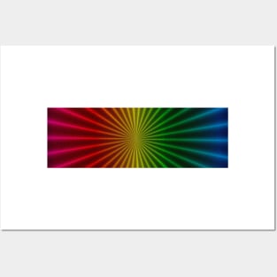 Rainbow Rays Panorama Posters and Art